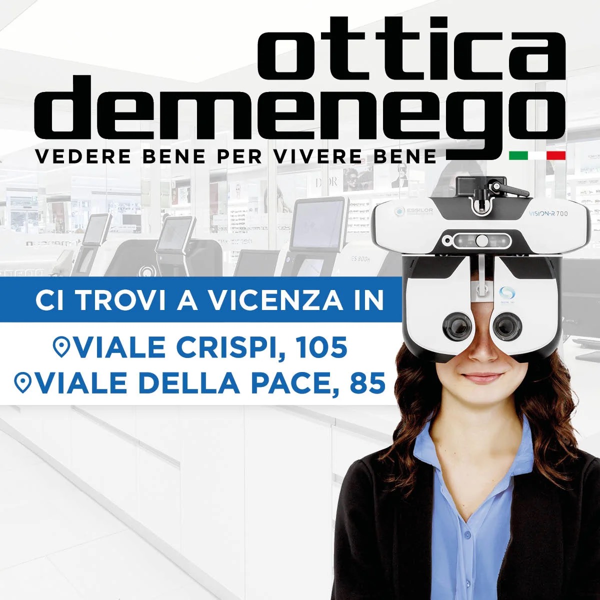 Ottica Demenego si rinnova a Vicenza: ti aspettiamo nel nuovo store di Viale Crispi 105!