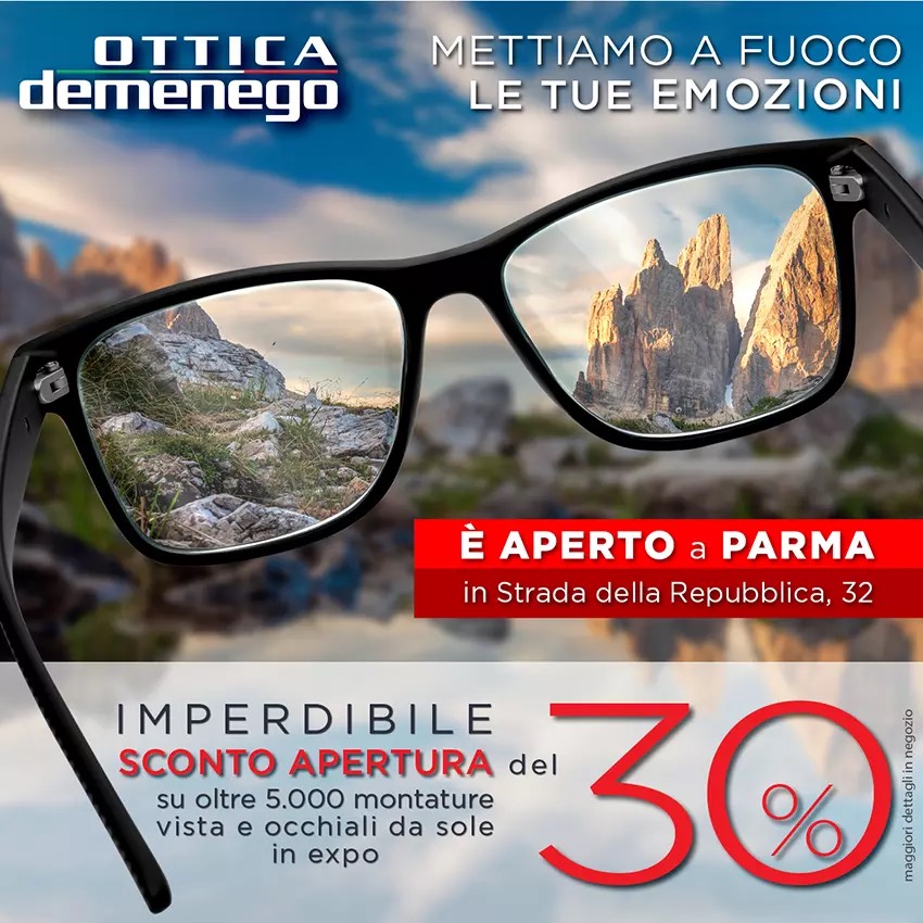 Ottica Demenego arriva a Parma!