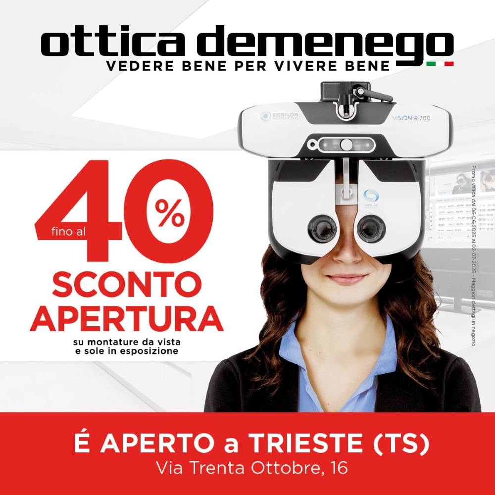 Ottica Demenego apre un nuovo punto vendita a Trieste e sostiene la Fondazione Burlo Garofolo
